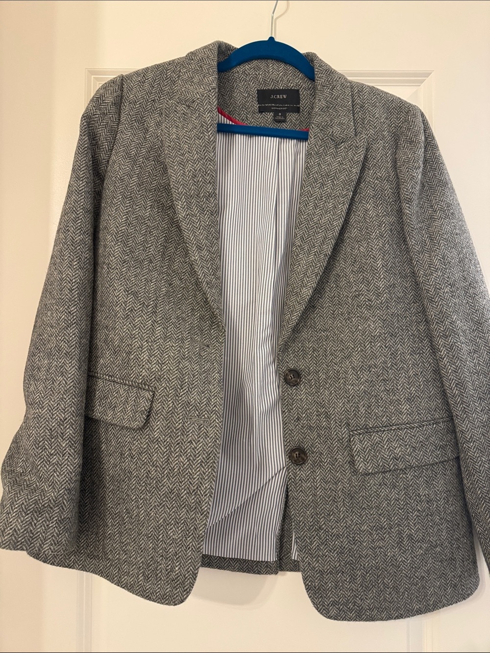 J. Crew Gray Herringbone Sport Coat Blazer